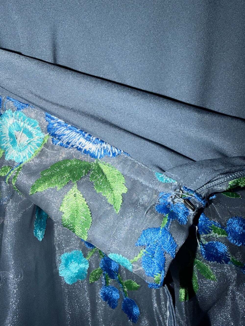NWT The Saree Room Grey Blossom Lehenga Maxi Skirt - Size XS - Picture 8 of 12